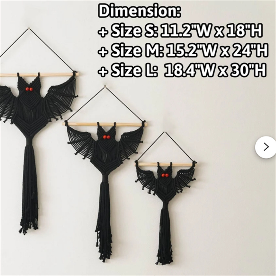 ornaments for living room and dining room small decor pieces 2024 Halloween decor Dark Wall Art Hanging Holder Bat Decorations