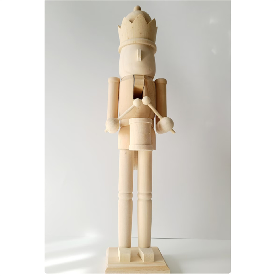 Unfinished Wooden Nutcracker DIY Craft Kit 10 Inches