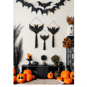 ornaments for living room and dining room small decor pieces 2024 Halloween decor Dark Wall Art Hanging Holder Bat Decorations