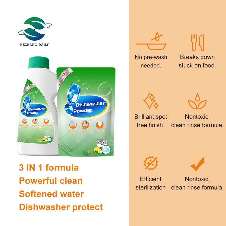 Dish Wash Powder Concentrate No Residue Dish Washer Powder Dishwashing Powder Soap For Cleaning Tableware