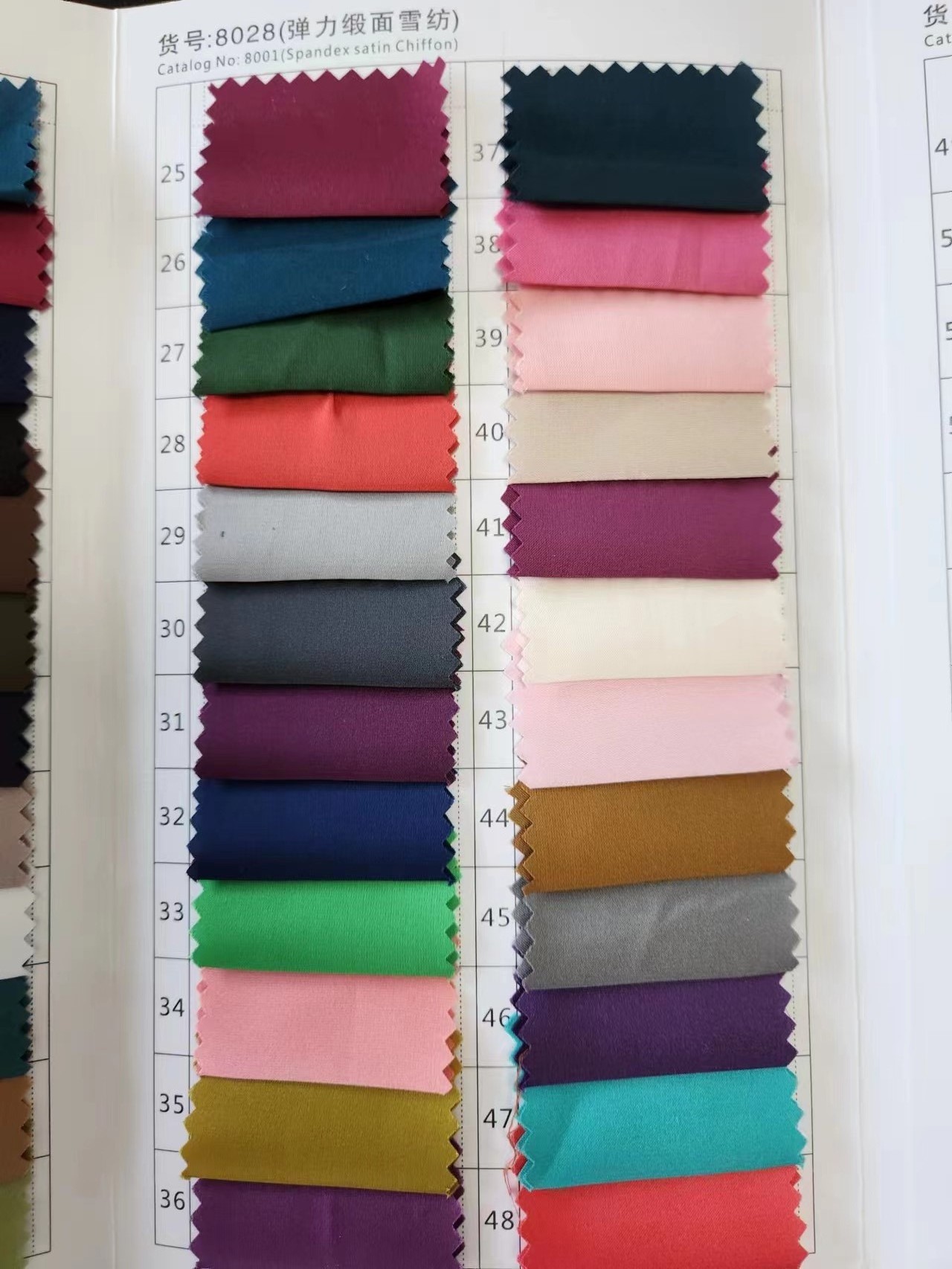 polyester stretch chiffon satin fabric for garment