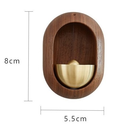 Hot Sale Custom Black Walnut Mini Acoustic Magnetic Door Bell for Home Decor