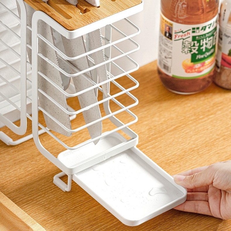 Cutlery Drainer Rack Knife Holder Spoon Chopsticks Knife Storage Holder Household Drain Cage Cutlery Storage