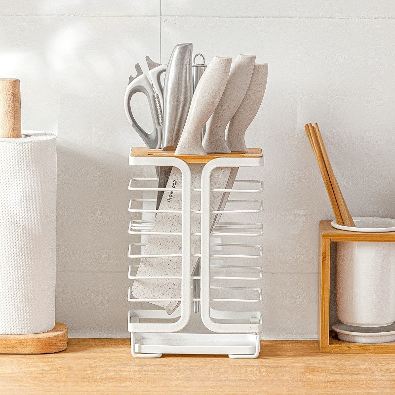 Cutlery Drainer Rack Knife Holder Spoon Chopsticks Knife Storage Holder Household Drain Cage Cutlery Storage