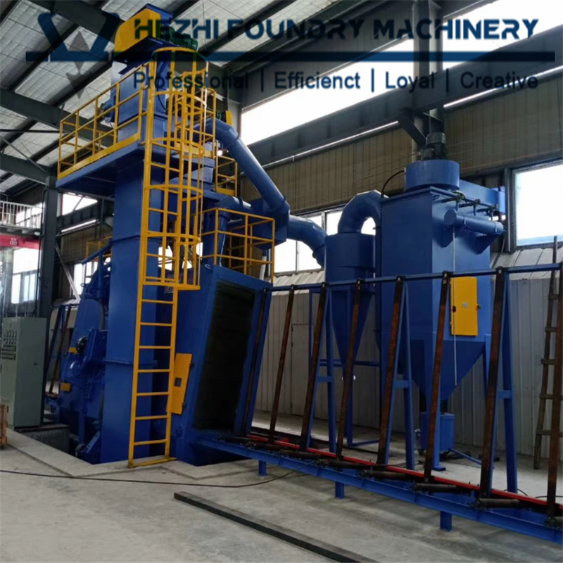 Continuous QH69 Bead Blast Machine Vertical Steel Plate Metal Cleaning Shot Blasting  Machine