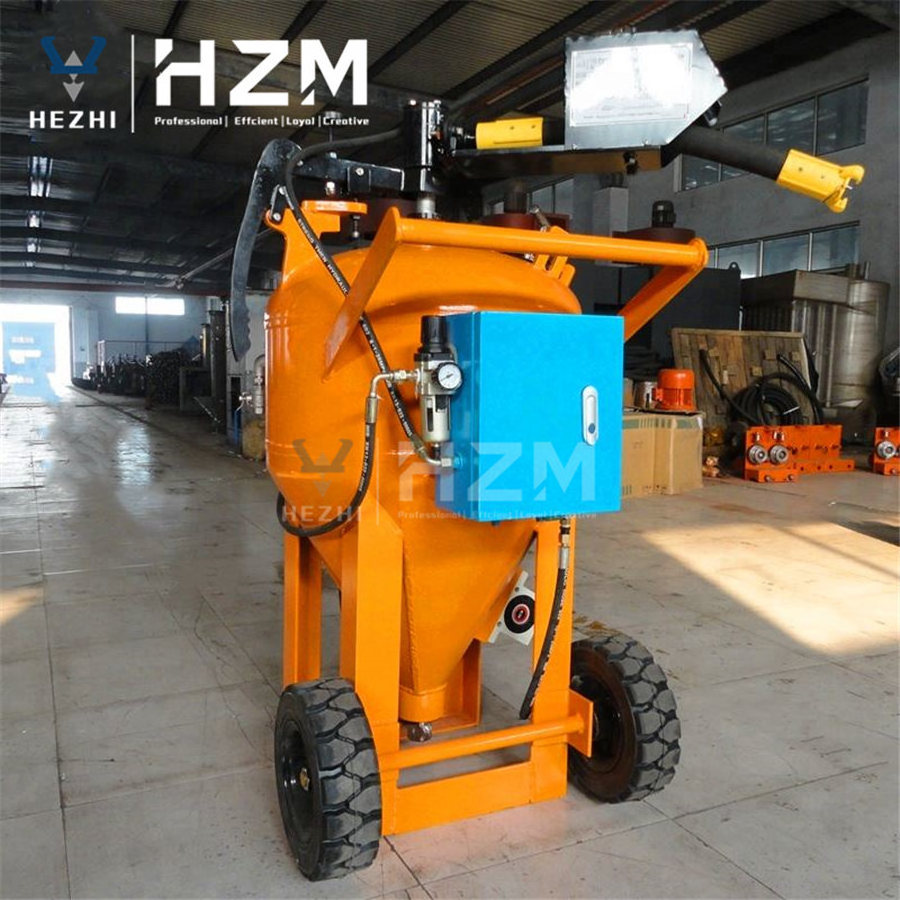 Portable dustless water wet Sand Blasting Machine, Sand Blaster Pot with mobile wheel