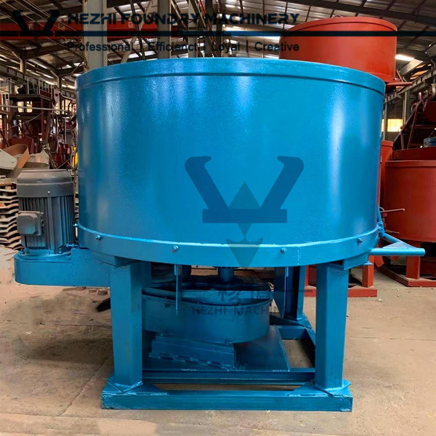 Foundry  Mixing Muller Wheel Type Continuous Green Sand Roller Mixer For Clay Sand Casting Production