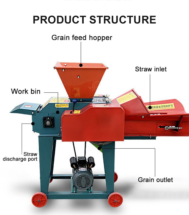 Best Price Agricultural Animal Feed Small Hay Fresh Rice Stalk Cow Straw Grass Cutting Machine Chaff Cutter Machine