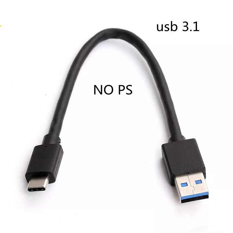 China Factory PVC High Speed Transfer Gen2 USB3.1 Type-C AM-Type-C Data Hard Disk Box Drive SSD Enclosure Cable