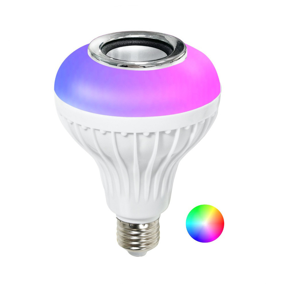 RGB E27 B22 remote control Led flashing flame bulb intelligent mushroom light speaker Bluetooth connection Led bulb