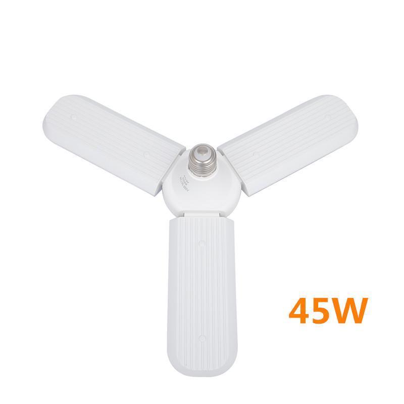 Factory direct sales multifunction e27 45w adjustable four leaves foldable decorative lighting smart ceiling fan light