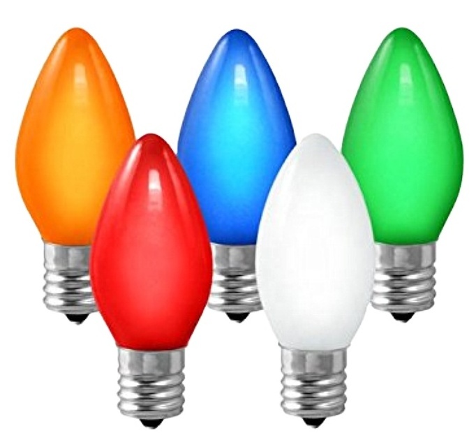 Various colors ABS plastic small bulbs low price small 1w smd2835 garden christmas birthday party disco red light bulb