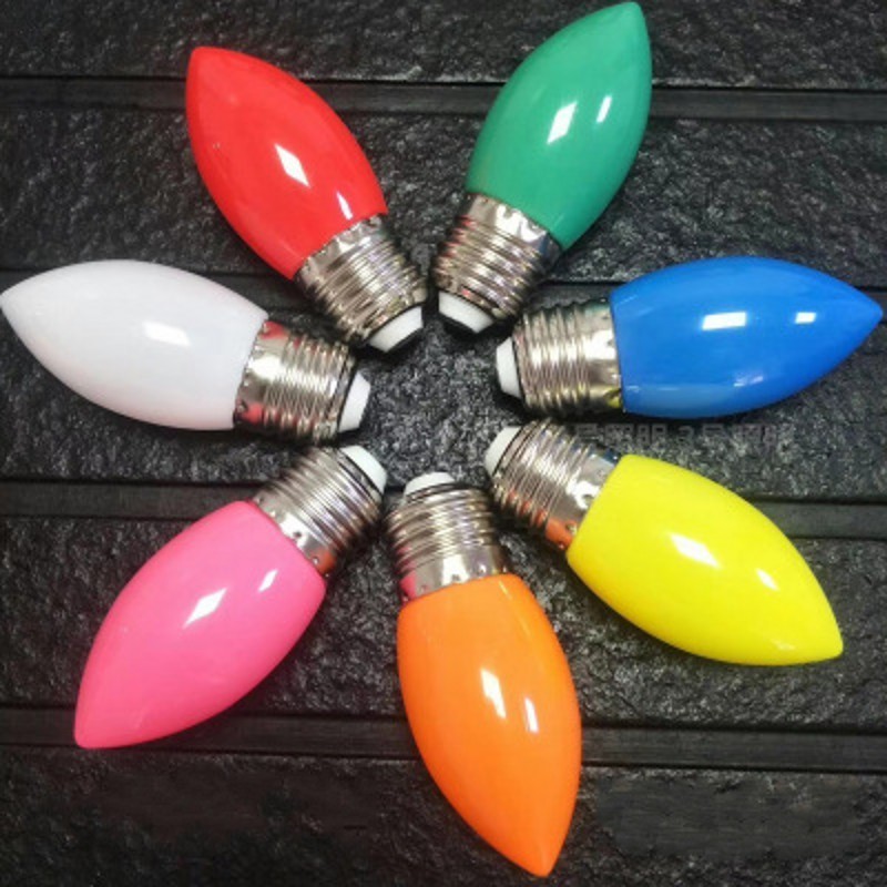 Various colors ABS plastic small bulbs low price small 1w smd2835 garden christmas birthday party disco red light bulb