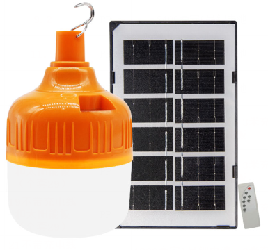 White light remote control usb rechargeable solar panel lighting adjustable switch control solar camping emergency bulb