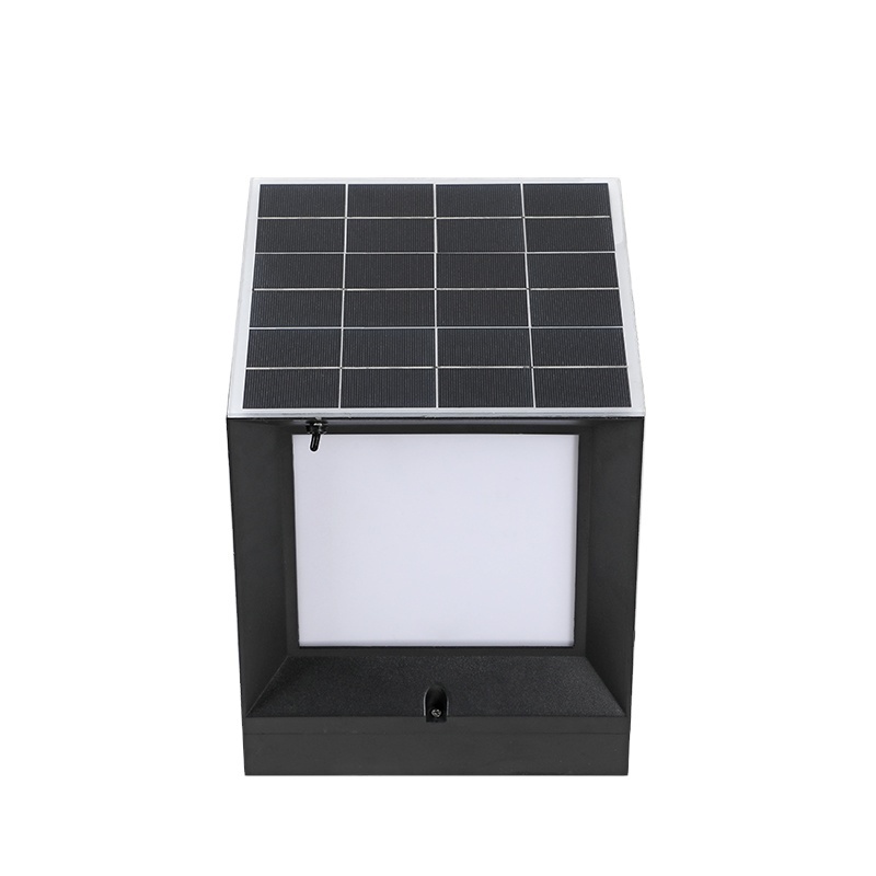 Square shape garden lighting waterproof light rechargeable backyard smart solar system solar reading wall lamp