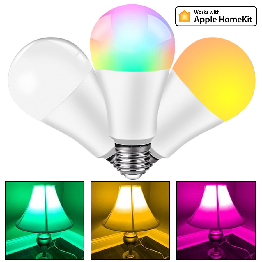 Apple homekit app wifi voice remote control multi-function timers light RGB dimming color adjustment smart led bulb