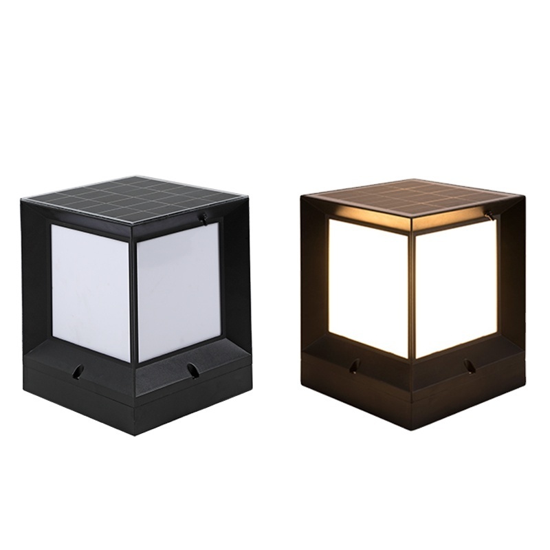 Square shape garden lighting waterproof light rechargeable backyard smart solar system solar reading wall lamp