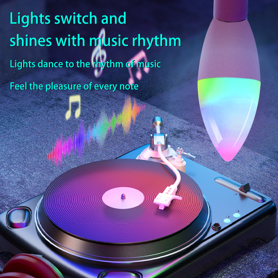 Modern multifunction festival holiday E14 color changing voice control timer switch phone app wifi smart light bulb