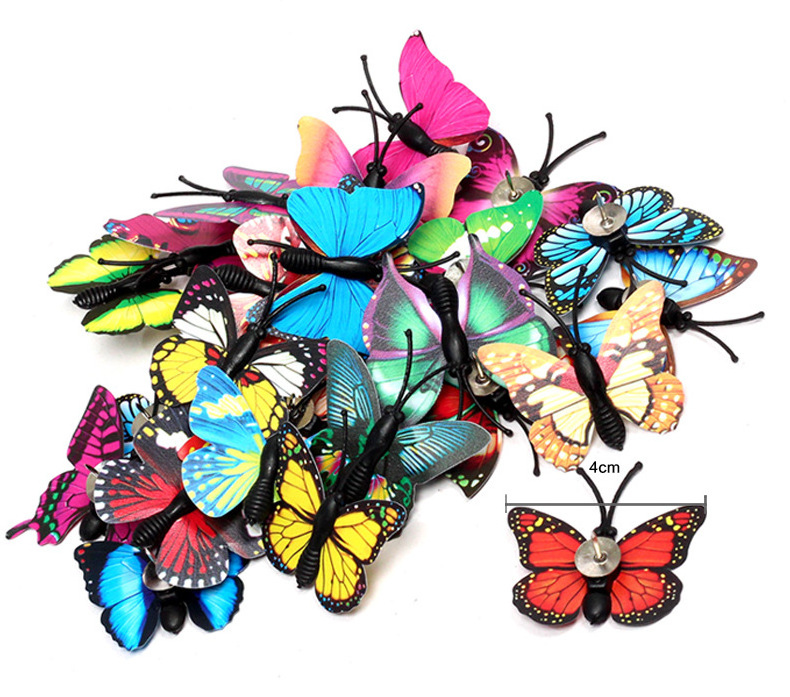 3D Butterfly Removable Mural Pin Wall Stickers for Home Room Decoration