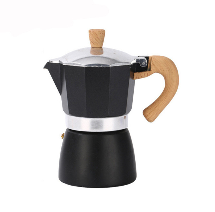 Portable Moka Pot Stovetop Espresso Coffee Maker 3/6 Cup Aluminium Stovetop Manual Cuban Coffee Percolator