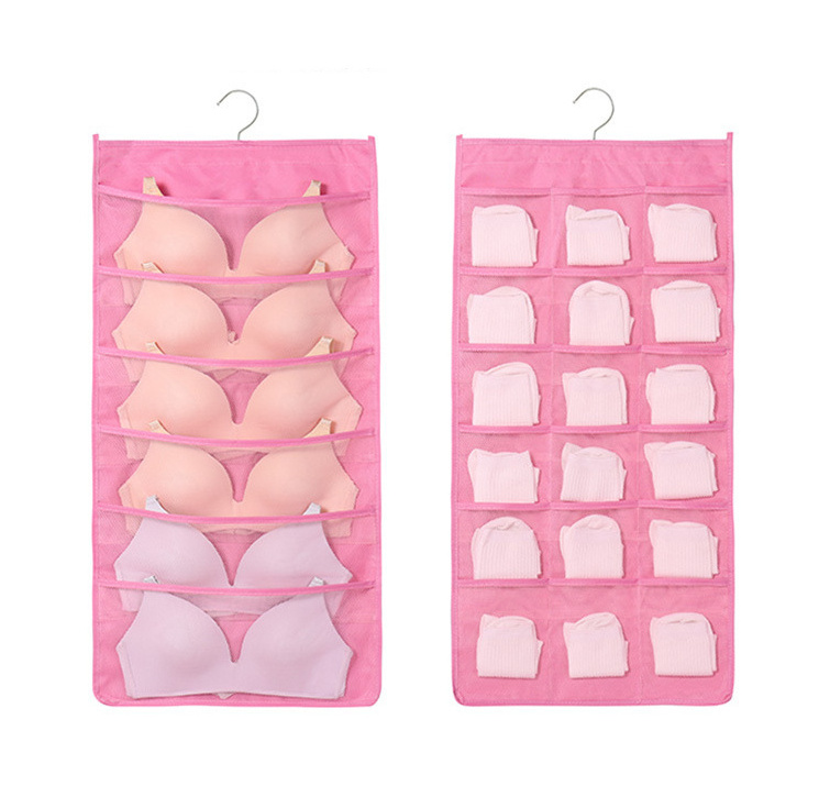 Closet Hanging Bra Underwear Organizer with Rotating Metal Hanger