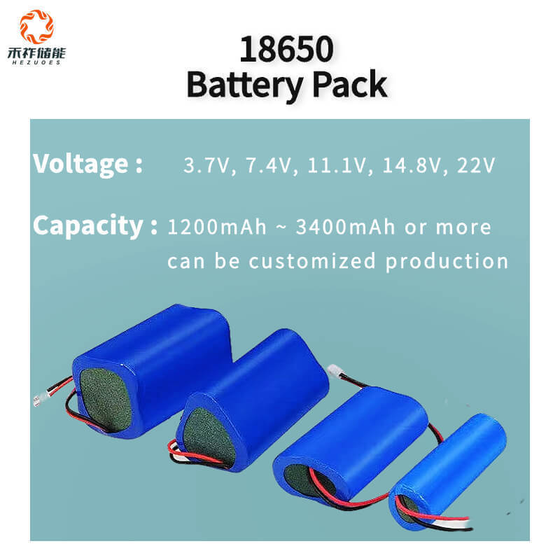 Wholesale 18650 7.4V Rechargeable Lithium Ion Double Cell Battery pack with protective PCBA and wires