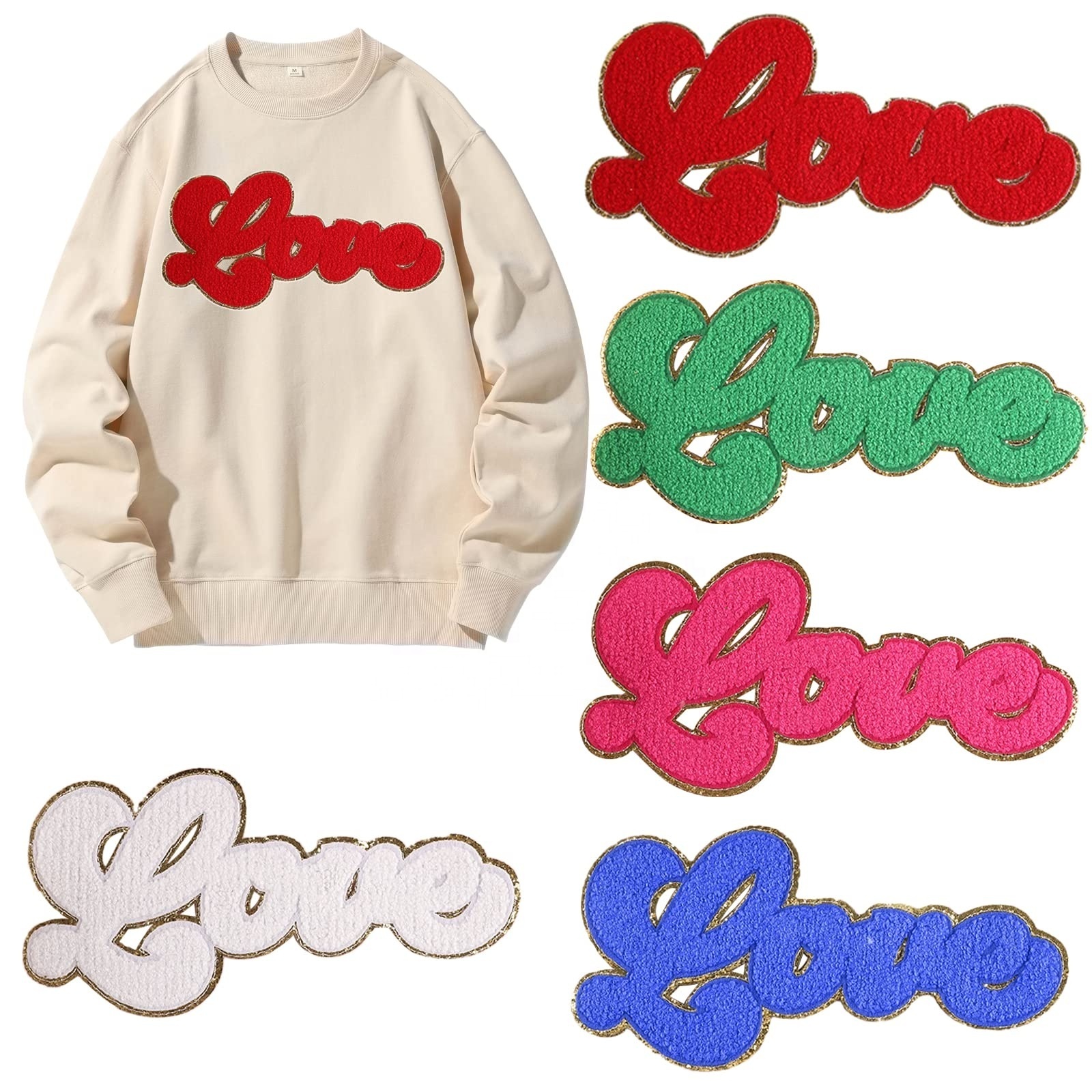 Iron on Letters Large for Clothing MAMA Patches Iron on  Varsity Chenille Letter Patches