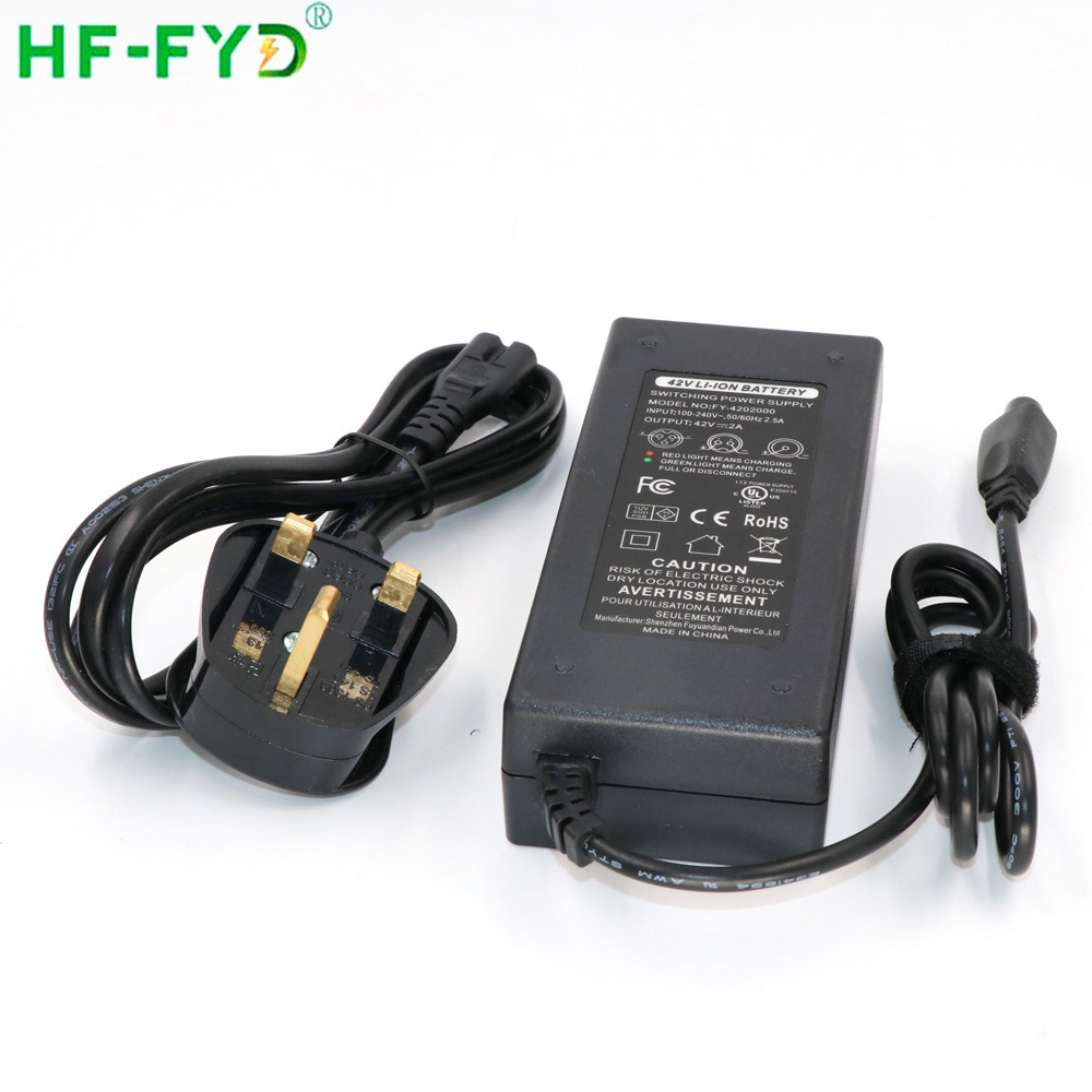 42V 2A Hoverboard Charger Lithium Battery Charger for Smart Self Balancing Electric Scooter Hoverboard Parts