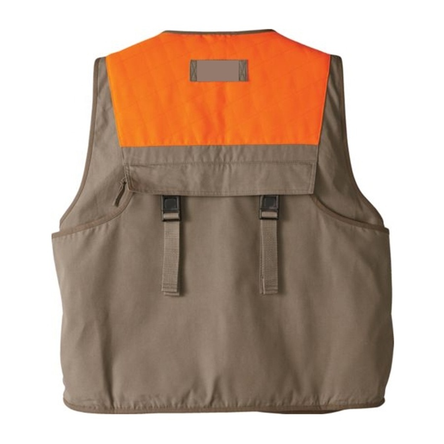 Cheap Price Stain Repellent Quilted Shooting Vest Canvas Orange Hunting Vest Men's Traditions Upland Vest