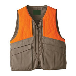 Cheap Price Stain Repellent Quilted Shooting Vest Canvas Orange Hunting Vest Men's Traditions Upland Vest