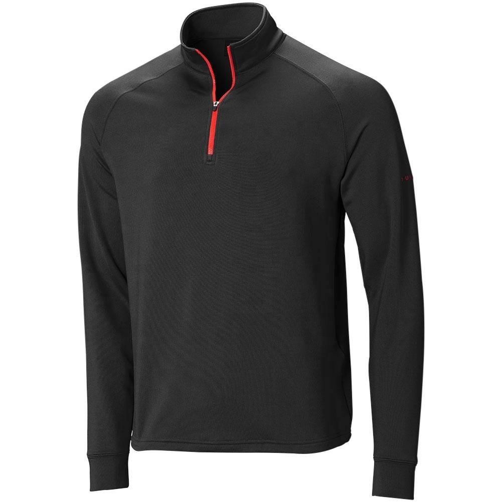 Custom Design Your Own Men's Golf Pullover Polyester Spandex Fabric 1/4-zipper placket