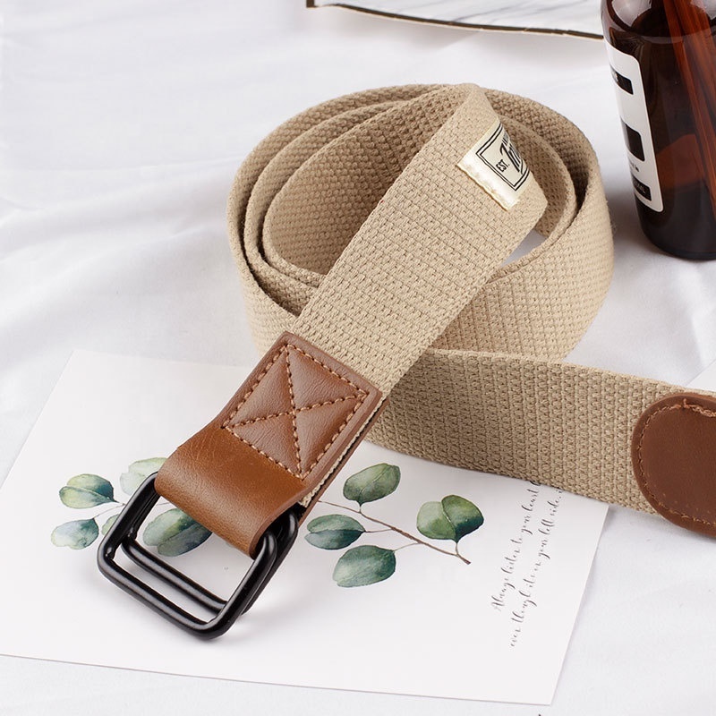 Factory Wholesale Simple Canvas Material Webbing Weaving Fabric Belts Unisex Women's belt Men's Belt