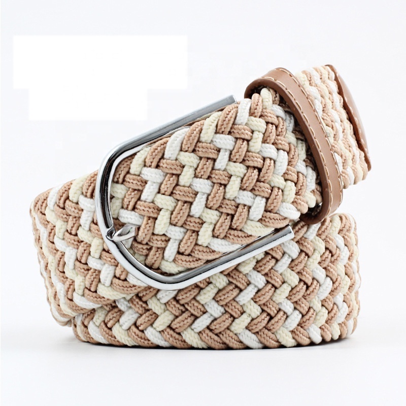 High Quality Pin Buckle Designer Braided Adjustable Belt Elastic Stretch Belt Fashion Women Belt