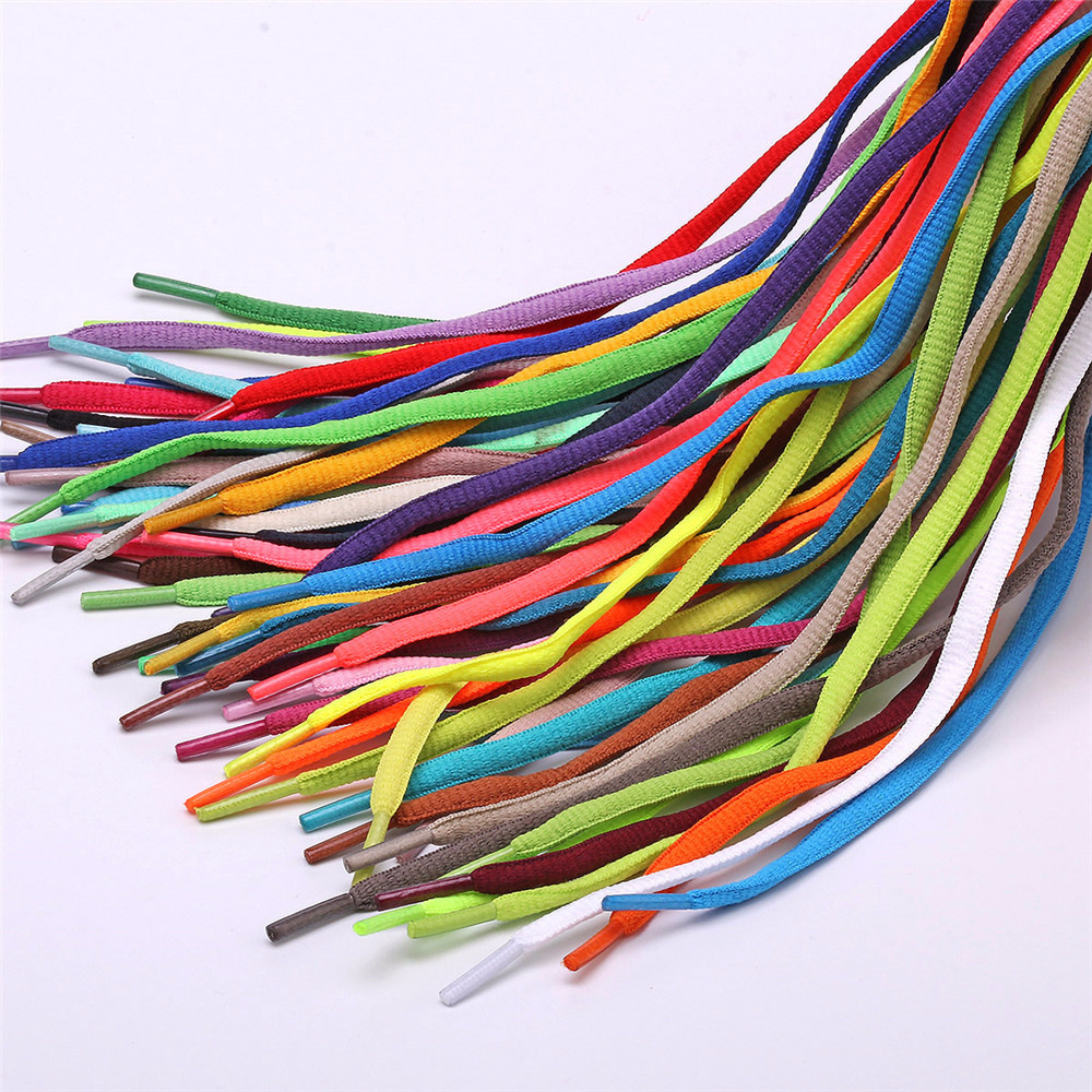 Wholesale multi colors bulk durable shoelace   basketball oval laces oval shoe lace