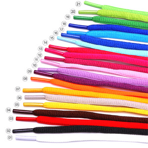 Wholesale multi colors bulk durable shoelace   basketball oval laces oval shoe lace