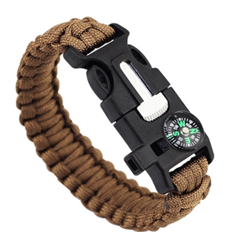 Handwoven Bracelets Polyester Outdoor Knife  Climbing Lock Survival Paracord Bracelet