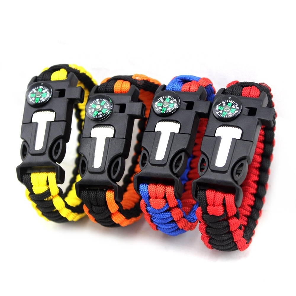 Handwoven Bracelets Polyester Outdoor Knife  Climbing Lock Survival Paracord Bracelet