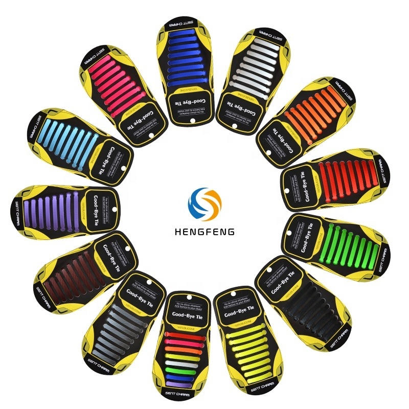 12pcs/pair No Tie Shoe laces Kids And Adults Lace Shoes Elastic Stretch Flat V Tie  Lazy Silicone Shoelaces