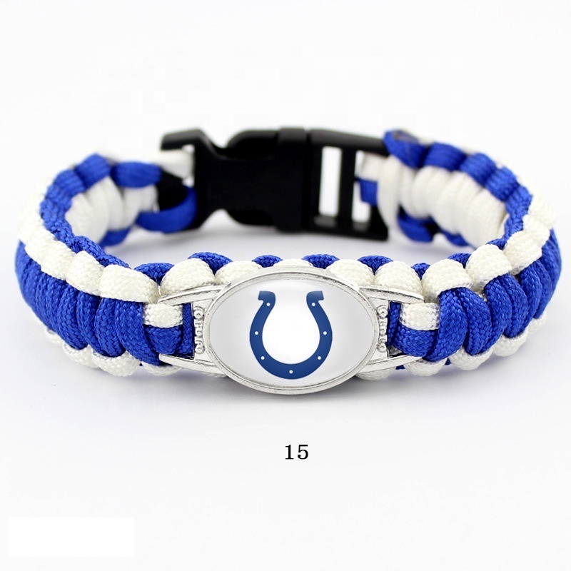 Fashion Creative Hand-Woven Braided Bracelet NFL Sports American Football Rugby Team Paracord Bracelets