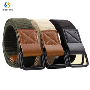 Factory Wholesale Simple Canvas Material Webbing Weaving Fabric Belts Unisex Women's belt Men's Belt