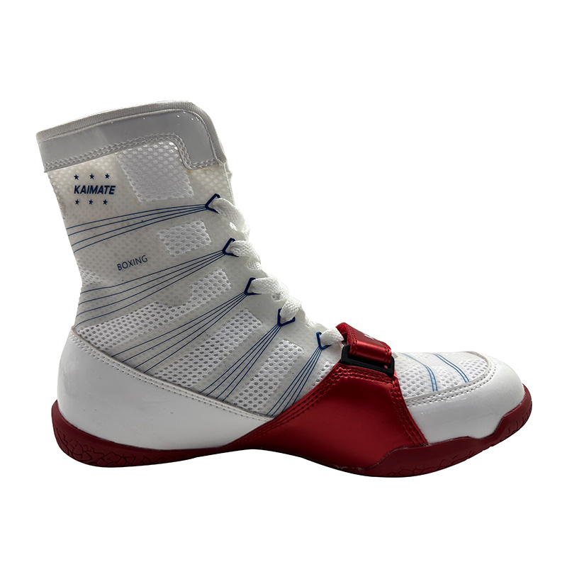 Custom Professional High Top Light Weight Make Your Own Training Gym Wrestling Boots White Boxing Shoes For Men