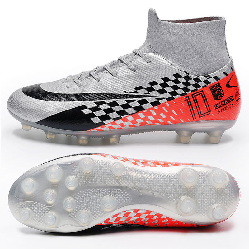 Factory Outdoor Men Sports Sneakers Cleats Football Boots High Top Soccer Boots Athletic Black Football Shoes Soccer Shoes