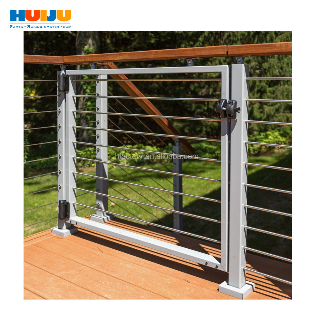 HJ Modern Outdoor Cable Railing Handrail Stainless Steel 36'' 42'' Rope Railing Balustrade High Quality Cable Deck Railing