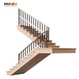 HJ Top Quality Pure White Slate Curved Staircase Spiral Staircase Outdoor Staircace