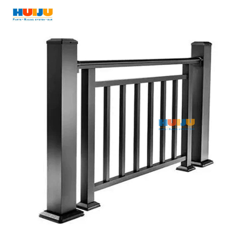 HJ Factory of steel/Aluminium fence galvanized pipe handrails Aluminum stair railing for sale staircase Aluminum balustrad