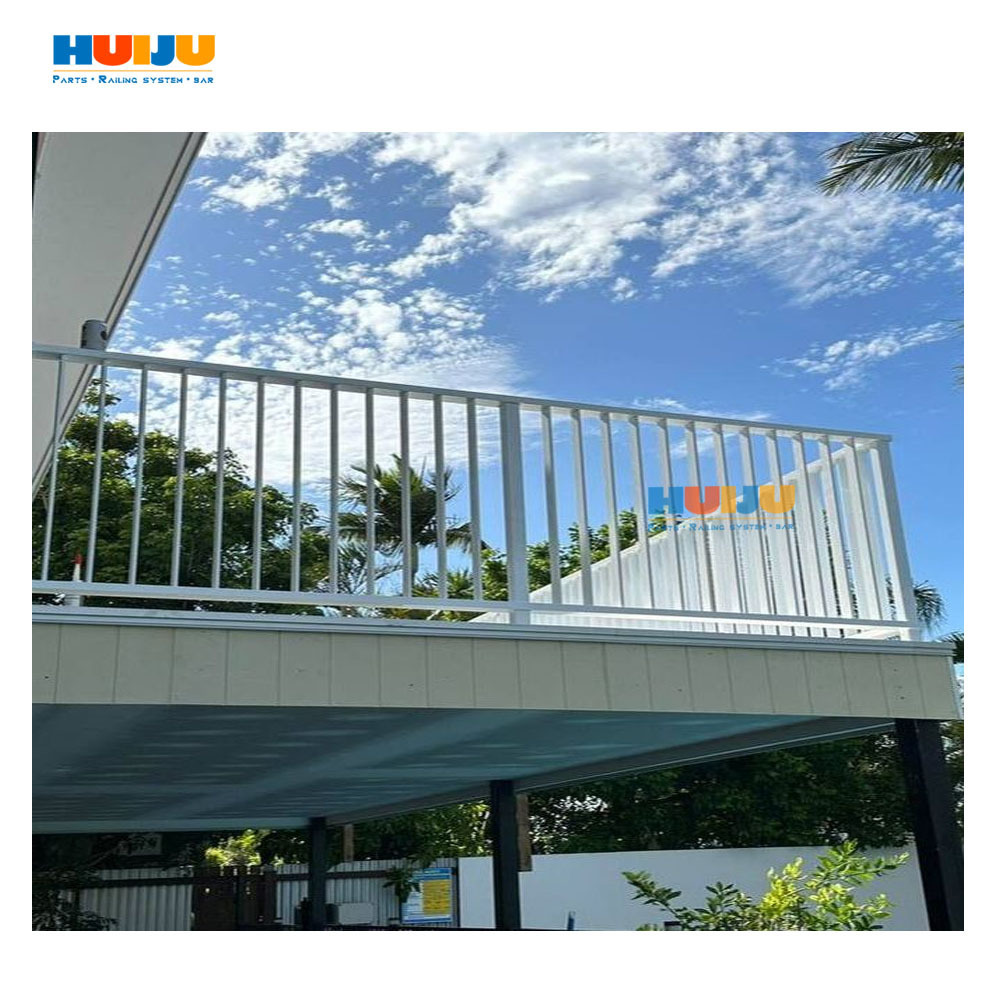 HJ Factory of steel/Aluminium fence galvanized pipe handrails Aluminum stair railing for sale staircase Aluminum balustrad