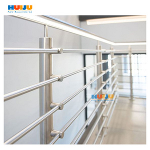 HJ  Balcony Outdoor Stainless Steel Solid Rod Balustrade Stainless Stair Rod Cable Railing Hardrails System