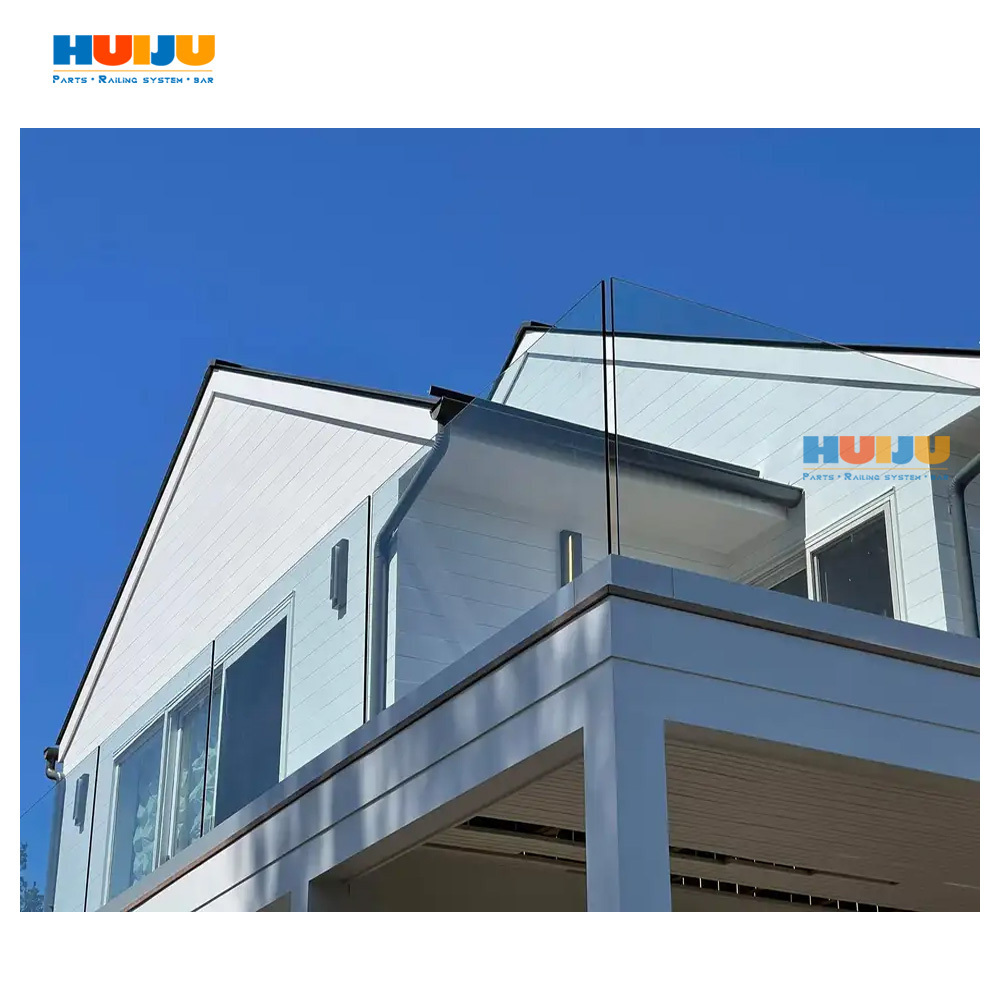 HJ High Quality Balcony Aluminum U Channel Glass Clamp Railing / Aluminium U Channel Profile for Glass Railing