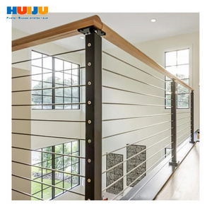 HJ  Quickly 42" 36"Cable Railing Easy to Install outdoor porch fencing  Decking Balcony Black Cable Railing  deck posts