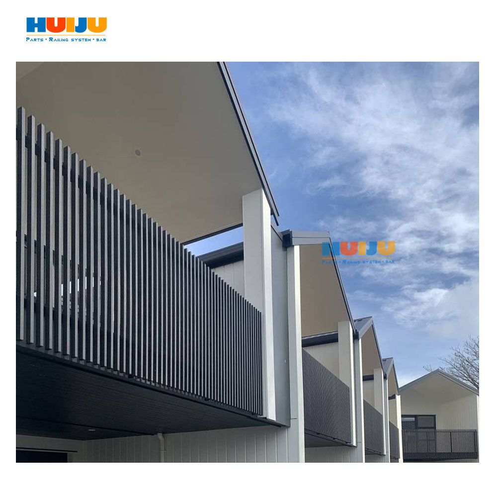 HJ Factory of steel/Aluminium fence galvanized pipe handrails Aluminum stair railing for sale staircase Aluminum balustrad